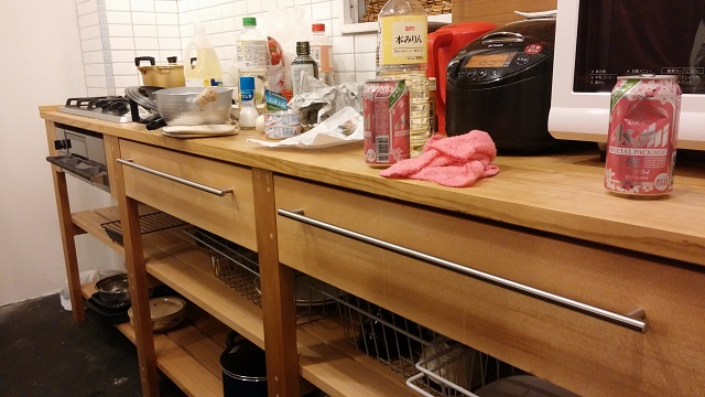 完成したキッチン